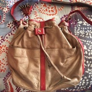 Pilcro and the letterpress leather bucket bag